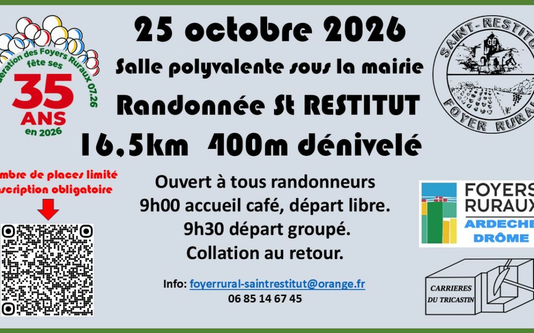 35 ièm ANNIVERSAIRE DE LA FEDERATION DES FOYERS RURAUX ARDÈCHE – DRÔME